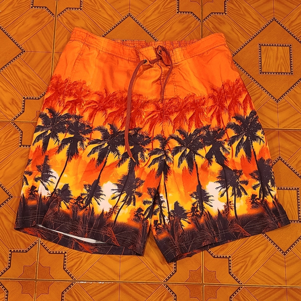 NEW Covington Mens Orange Swim Trunks Medium